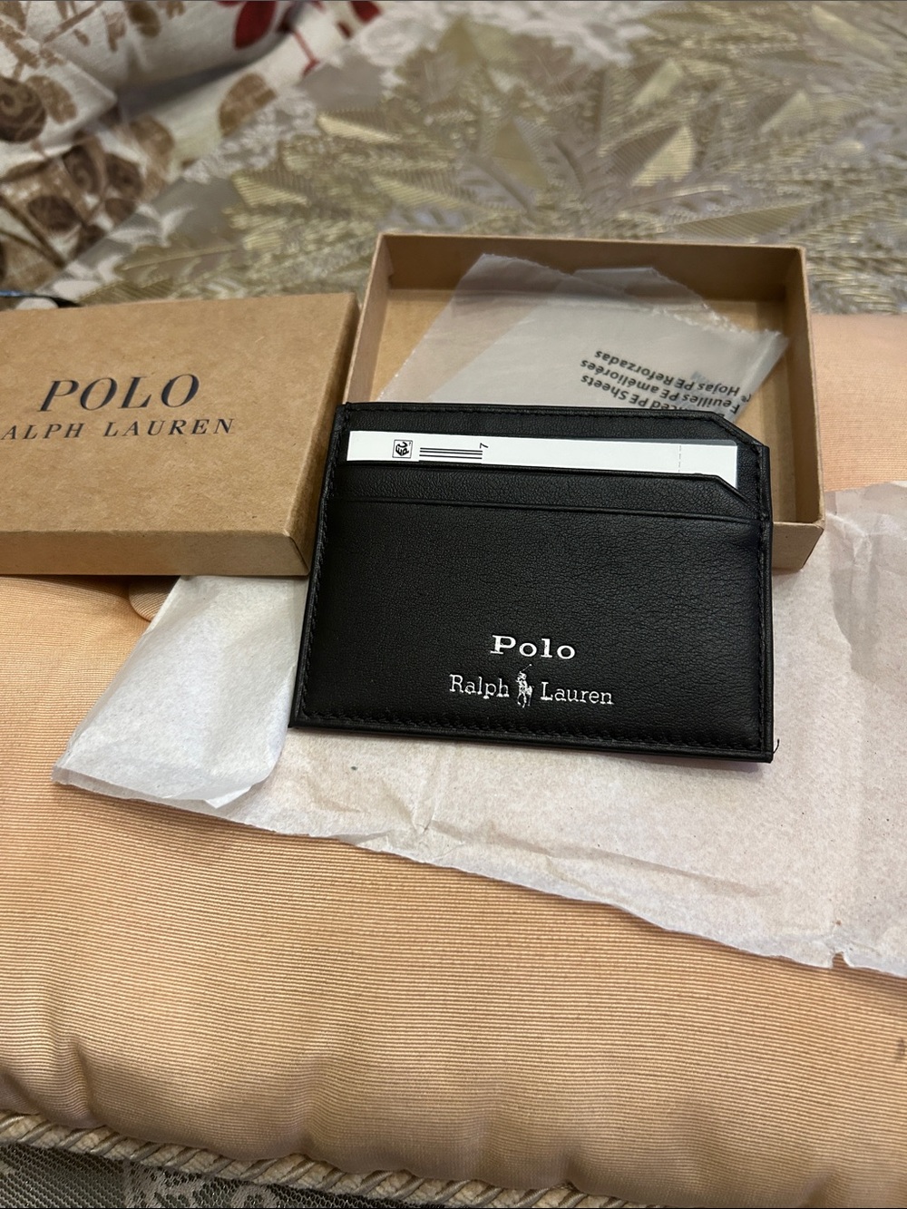 Polo by Ralph Lauren Black Smooth Leather Card Case